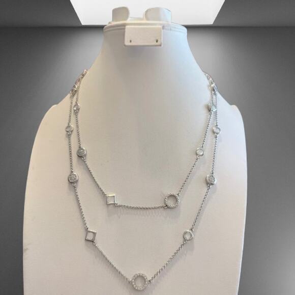 Erica Lyons & Lia Sophia Pair of Silver Tone Necklaces - Picture 4 of 10
